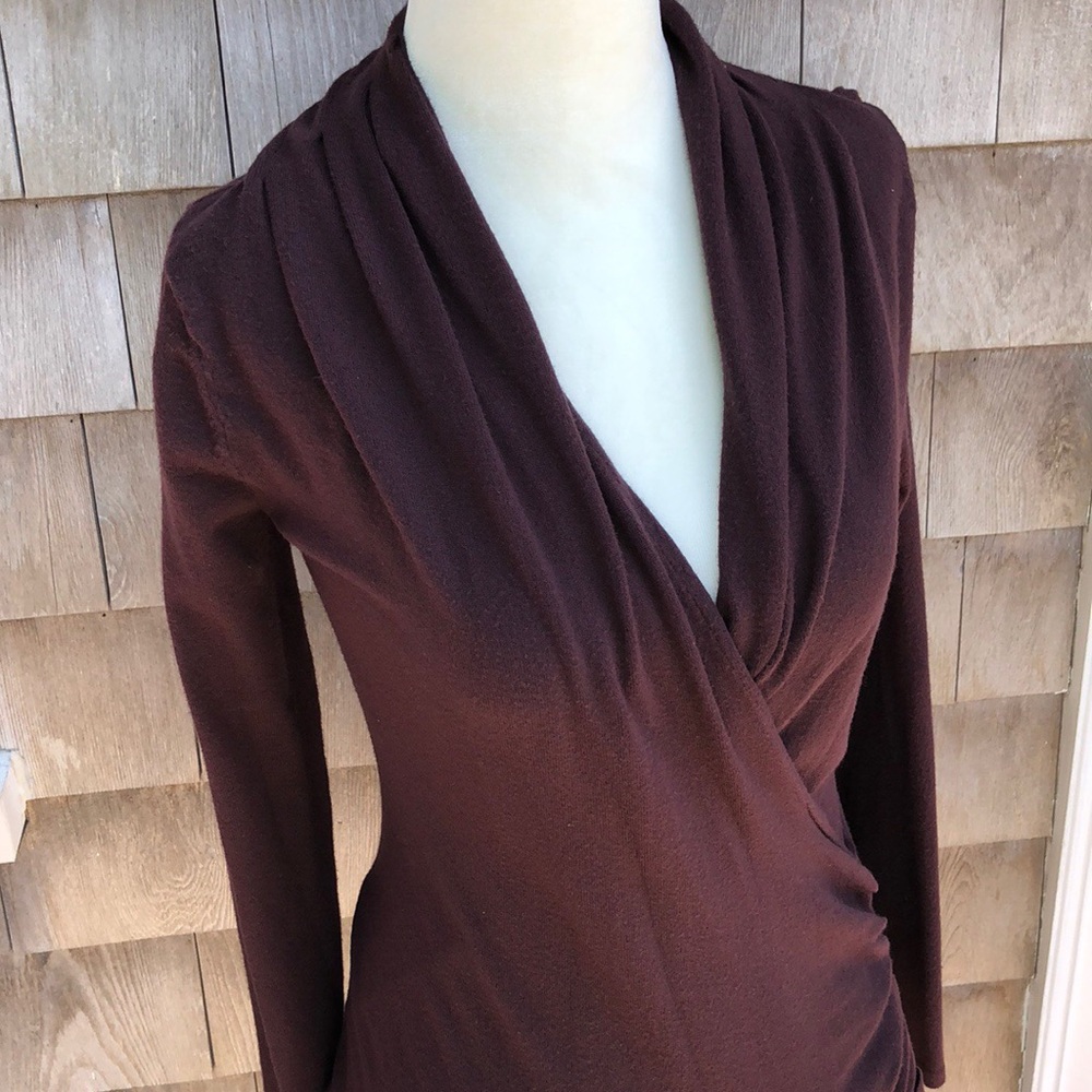 LOFT | Faux wrap knit top